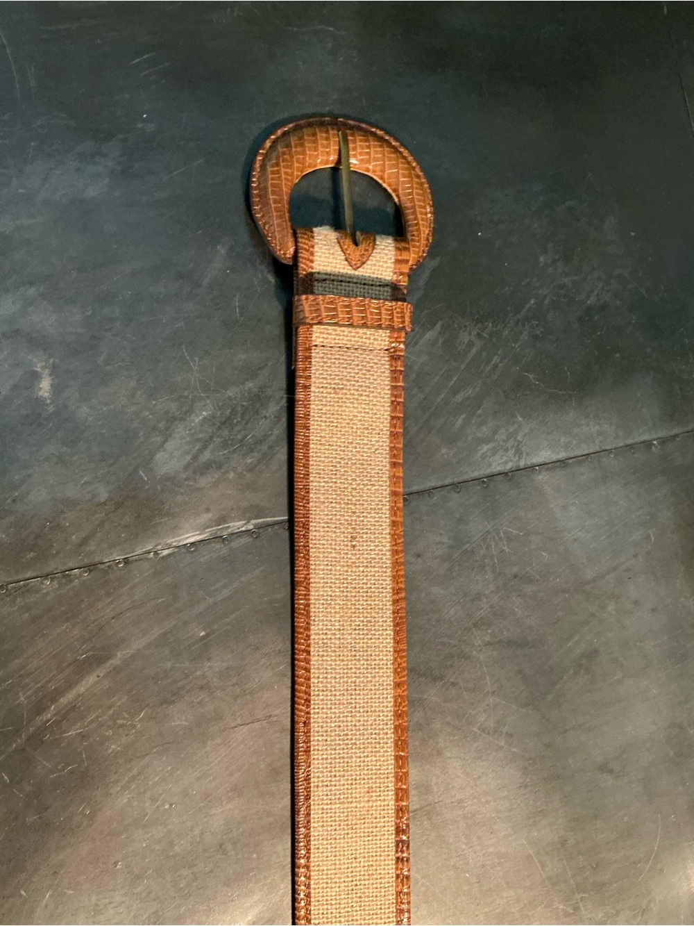 Banana Republic Woven Canvas and Brown Belt - Picture 3 of 4